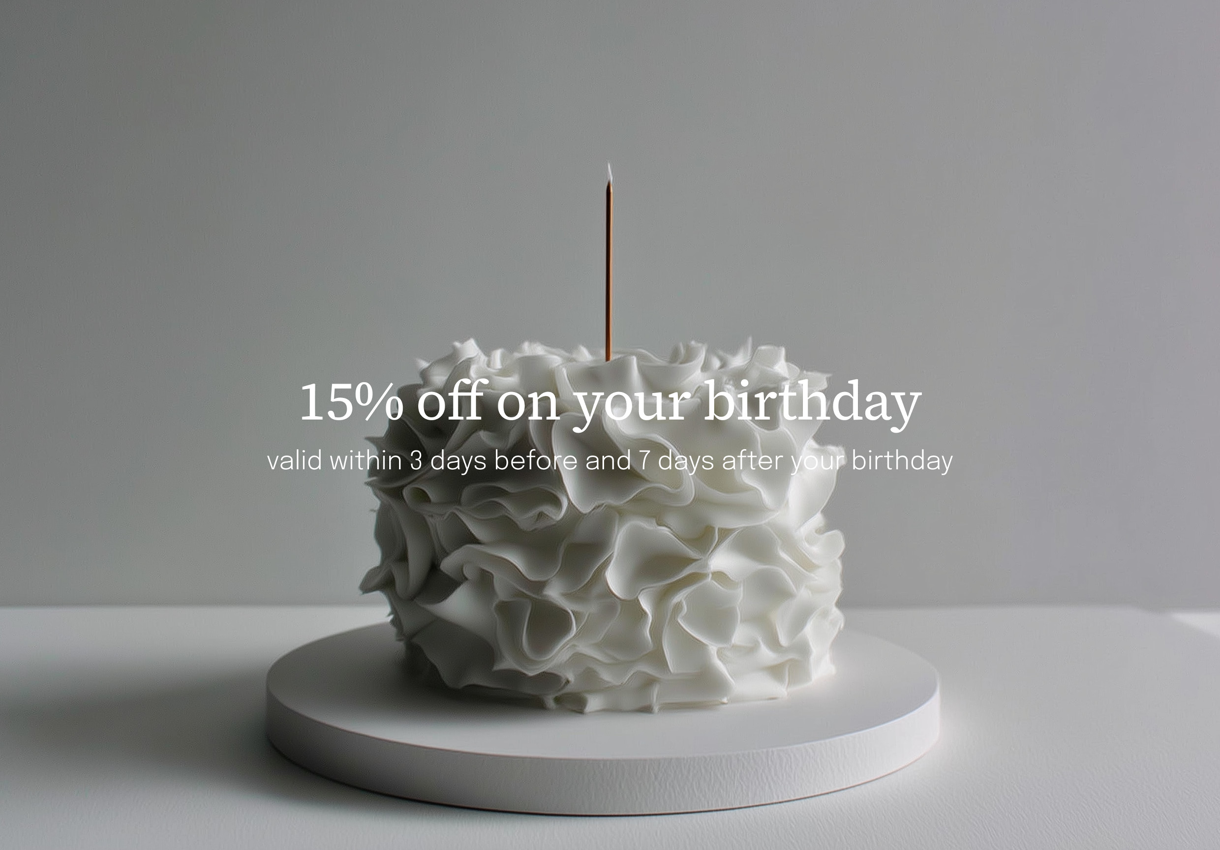 15% off on Birthday